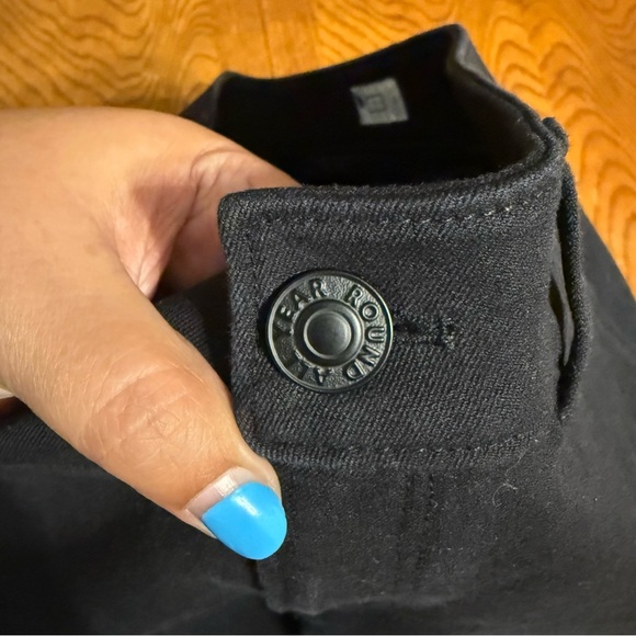 AYR Cropped Skinny Jeans in Black Sz 24 Mid Rise Stretch No Front Pockets Sleek - Picture 9 of 16